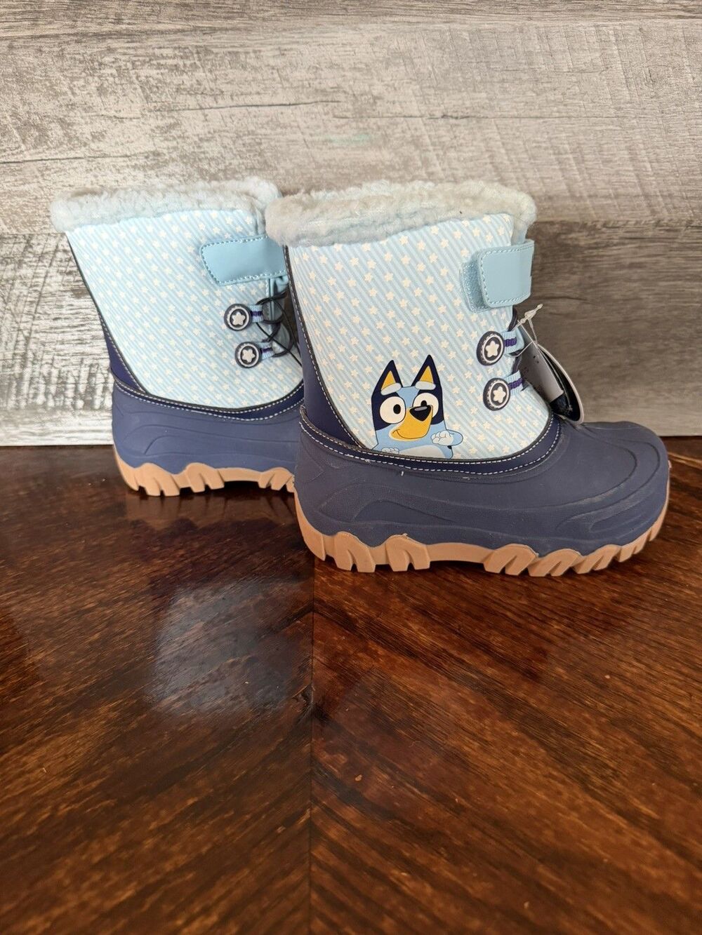 New Bluey Toddler Winter Boots Size 8 Waterproof Snow Boots Insulated